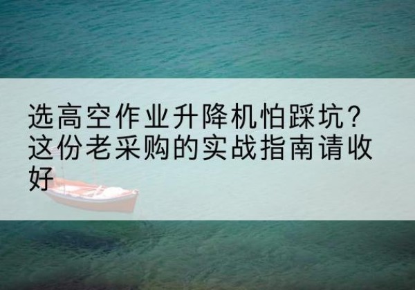 大同高空作业升降机厂家推荐-选高空作业升降机怕踩坑？这份老采购的实战指南请收好